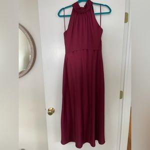 Just Taylor Maroon Satin Cocktail Dress - NEVER WORN